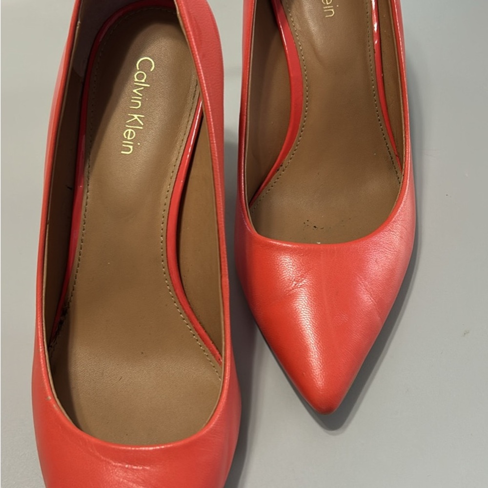 Calvin Klein Women's Vibrant Red Heels